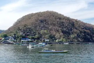 Archive photo: Boats off the coast of Labuan Bajo.