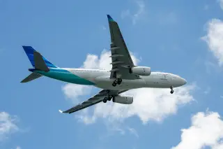 Archive photo: Benoa, Bali, Indonesia: Garuda PK-GPH approaching Denpasar Airport.
