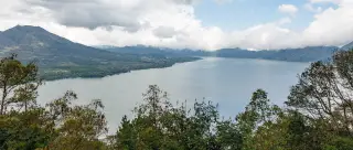 Archive photo: Bangly Regency, Bali, Indonesia: Lake Batur with the Gungung Batur volcano at the left side.